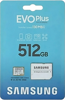 Samsung EVO Plus 512GB microSDXC UHS-I Card (MB-MC512KA/UE) Samsung EVO Plus 512GB microSDXC UHS-I Card (MB-MC512KA/UE)