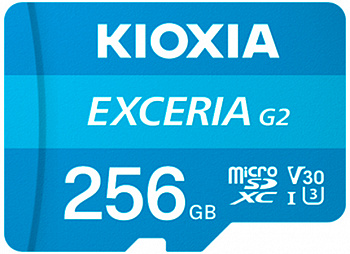 KIOXIA EXCERIA G2 ExtremeSpeed microSDXC UHS-I 256 GB V30 U3 (LMEX2L256GC4) KIOXIA EXCERIA G2 ExtremeSpeed microSDXC UHS-I 256 GB V30 U3 (LMEX2L256GC4)