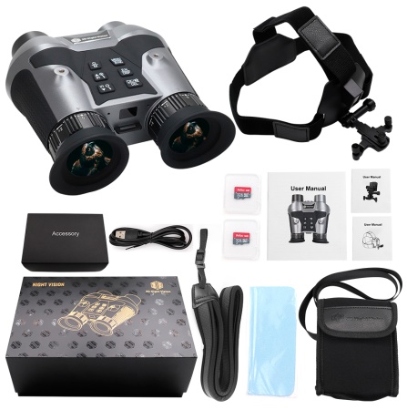 Suntek 4K 3D Dual Screen Head and Helmet Mounted Night Vision Binocular VRNV303