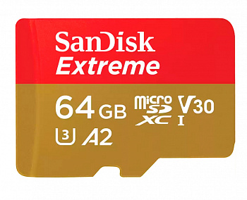 SanDisk Extreme 64GB microSDXC UHS-I (SDSQXAH-064G-GN6MN) SanDisk Extreme 64GB microSDXC UHS-I (SDSQXAH-064G-GN6MN)